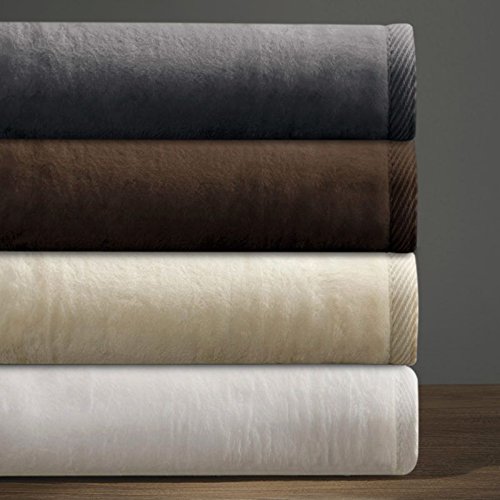 Premium 100% Egyptian Cotton Blanket with Cashmere Softness - Luxurious King Size Throw for Bed, Sofa & Couch - Imported from Portugal - Grey - Perfect for Cozy Evenings, Gift Giving & Home Decor