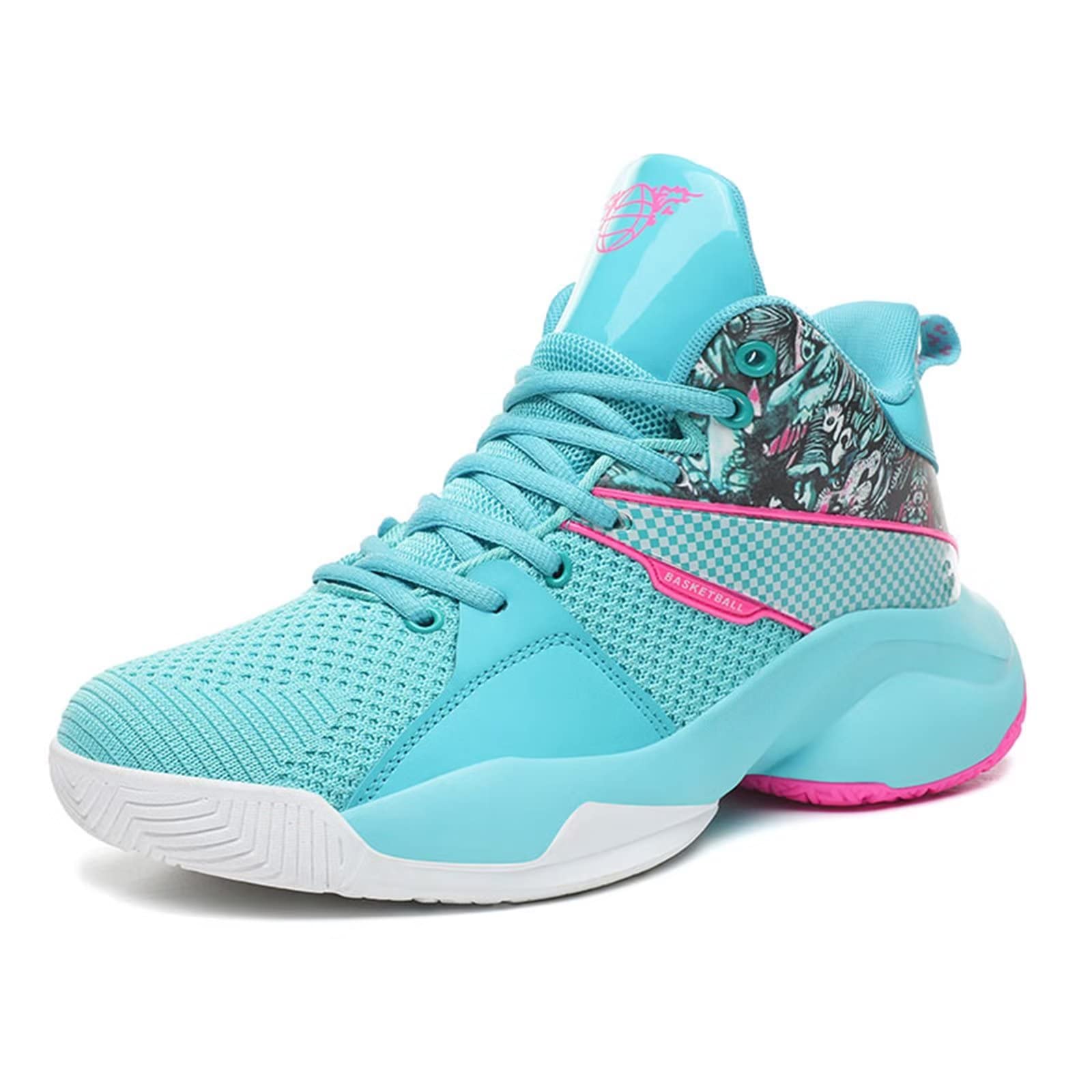 AODQU Men's High-Top Basketball Shoes - Breathable Sneakers for Basketball, Tennis & Badminton - Sky Blue | Perfect for Indoor & Outdoor Sports, Gym Workouts & Casual Wear