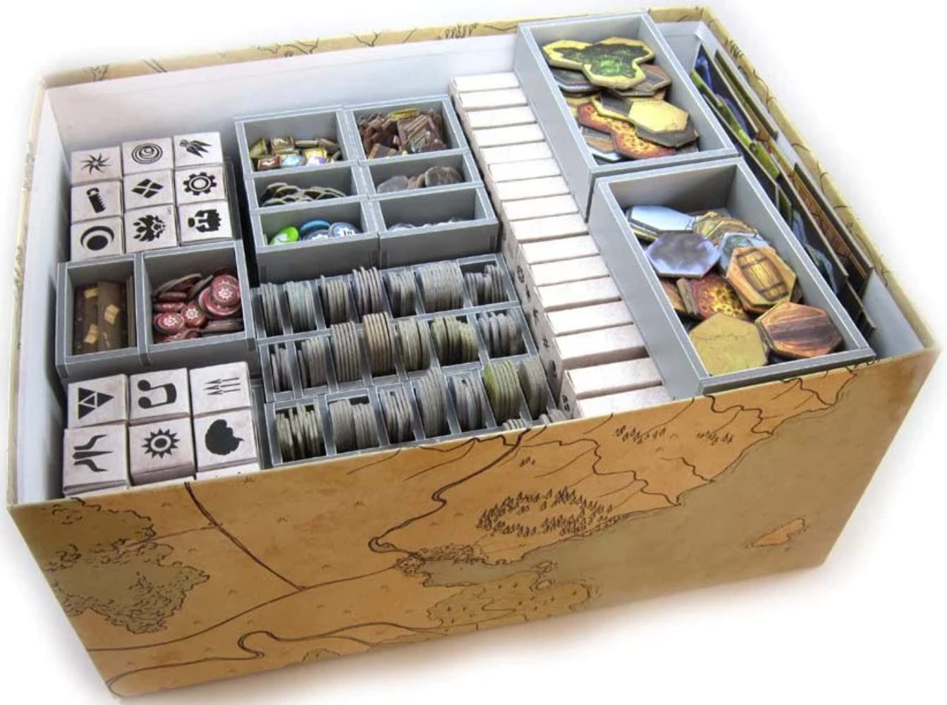 FOLDED SPACE Gloomhaven Organizer Insert Box - Premium Storage Solution for Board Game Accessories | Perfect for Game Nights & Travel