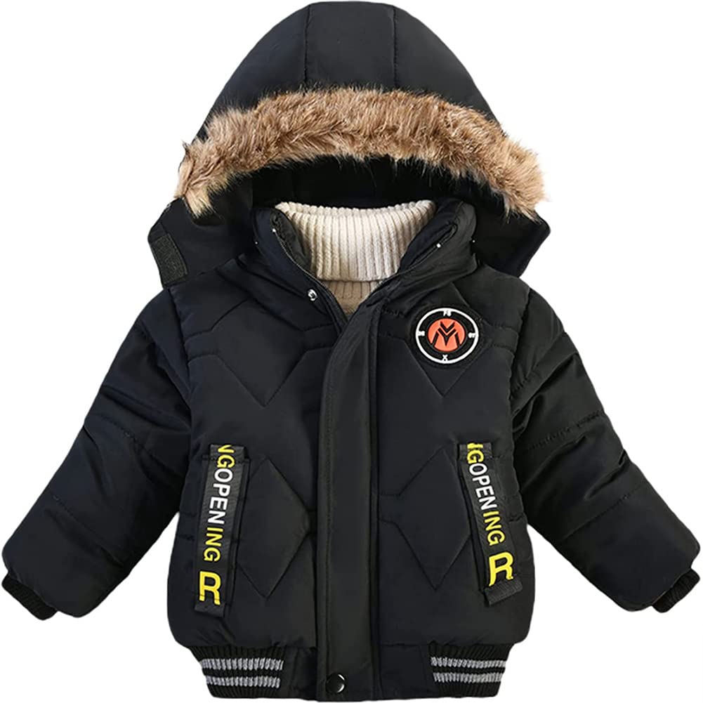 Warm Hooded Winter Jacket for Boys - Kids Fashion Coat with Insulation for Cold Weather | Perfect for School, Outdoor Play & Winter Adventures