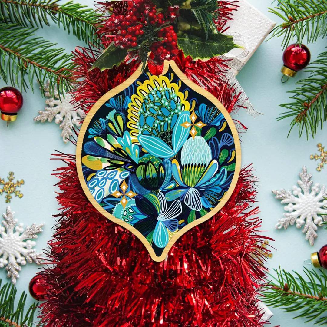 Azure Natives Christmas Ornament Bauble - Handmade Holiday Tree Decorations for Xmas, Winter & Home Decor - Perfect for Christmas Trees, Gift Exchanges & Festive Party Decorations