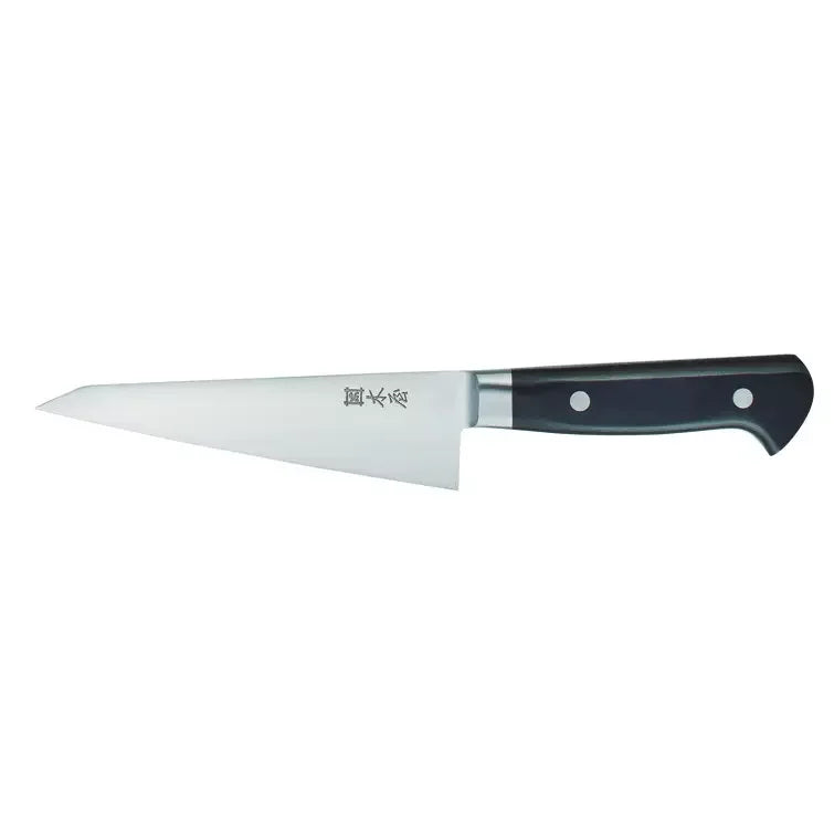 Premium Kiya Carbon Steel Garasuki Boning Knife 160mm with Ebony Handle - Perfect for Poultry, Meat, and Fish Butchering - Ideal for Chefs and Home Cooks