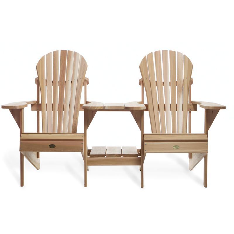 Premium Cedar Muskoka Side Tete/Corner Tete - Handcrafted Wooden Outdoor Lounge Chair for Patio, Garden & Poolside Relaxation