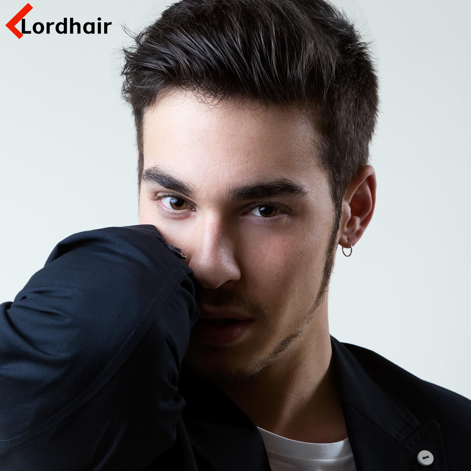 Lordhair Natural Human Hair Toupee for Men - French Lace Front Hairpiece with Skin Perimeter & Undetectable Hairline | Perfect for Daily Wear, Special Occasions & Hair Loss Solutions