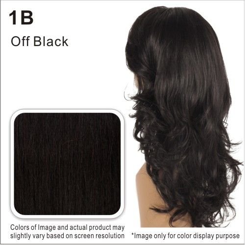 Vivica A. Fox Heat Resistant Fiber Headband Wig - Off Black | Comfortable & Stylish Hair Accessory for Women | Perfect for Workouts, Running, Yoga & Everyday Wear