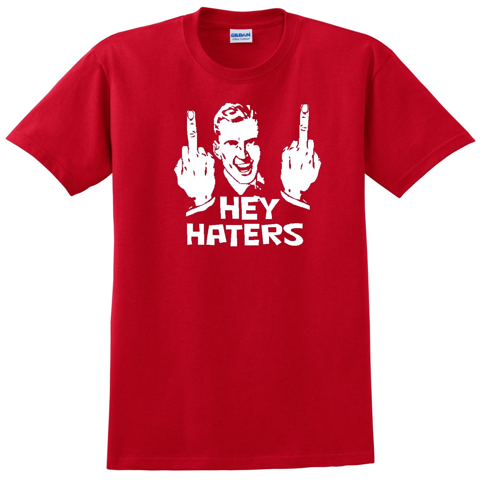 Hey Haters Red T-Shirt for Men - Funny Sarcastic Graphic Tee for Casual Wear, Street Style & Social Media Outfits