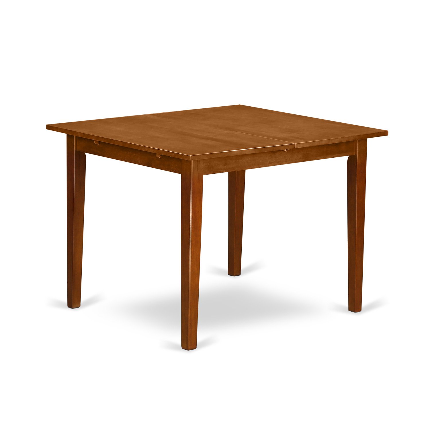 East West Furniture MLNA7-SBR-C 7-Piece Kitchen Dining Set with Butterfly Leaf Table & 6 Upholstered Chairs, 36x54 Inch, Saddle Brown - Perfect for Family Meals and Entertaining Guests