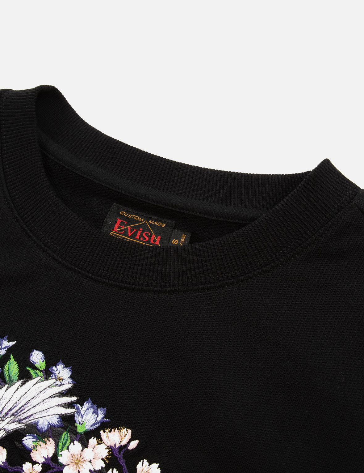 Stylish Oversized Logo Print Sweatshirt with Crane & Floral Embroidery - Perfect for Casual Wear, Street Fashion & Cozy Loungewear