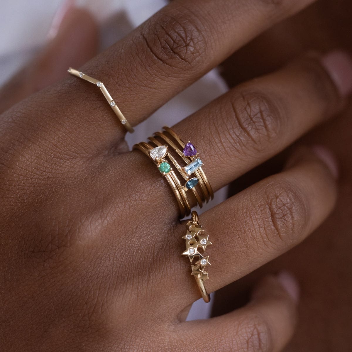 Birthstone Ring - Personalized Sterling Silver Birthstone Jewelry for Women | Perfect Gift for Birthday, Anniversary & Mother's Day | Elegant Everyday Wear & Special Occasions