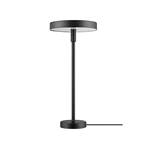 Globe Electric 67240 Wi-Fi Smart Table Lamp - Satin Black, No Hub Required, Voice Control with Alexa & Google Assistant, 7W RGB Color Changing & Tunable White (2000K-5000K), 400 Lumens, 50K Hours - Perfect for Bedroom, Living Room & Home Office Lighting