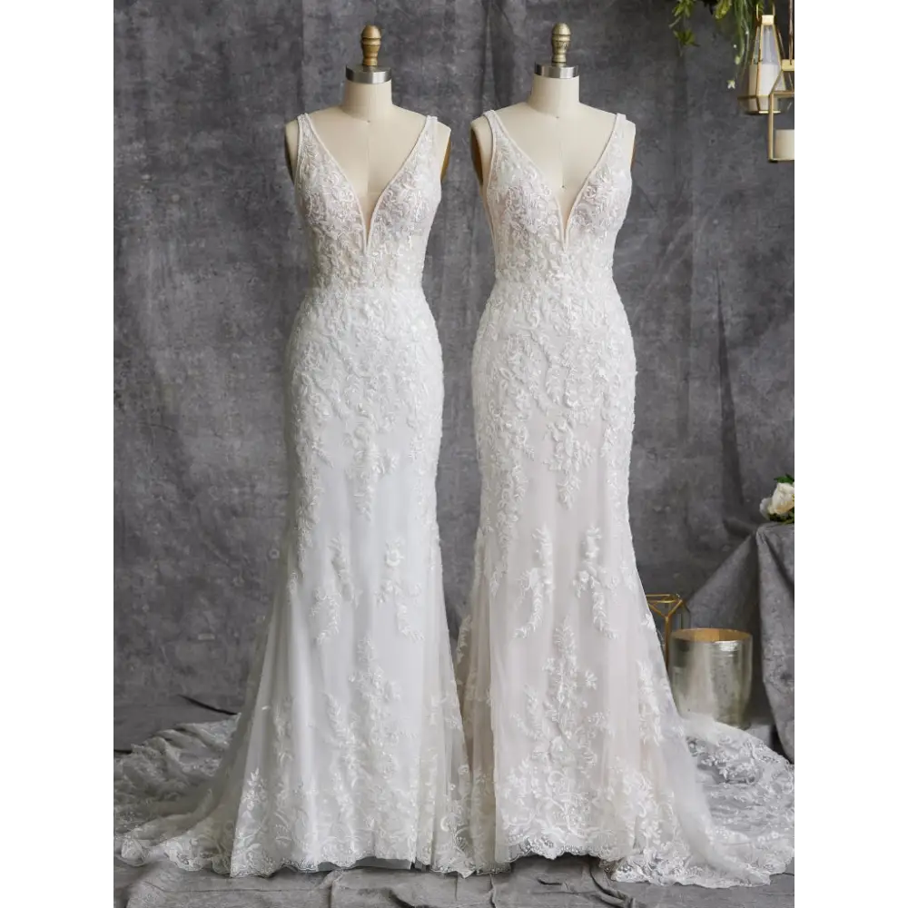 Elegant Estella Wedding Dress by Maggie Sottero | Romantic Lace Bridal Gown for Church, Garden & Beach Weddings