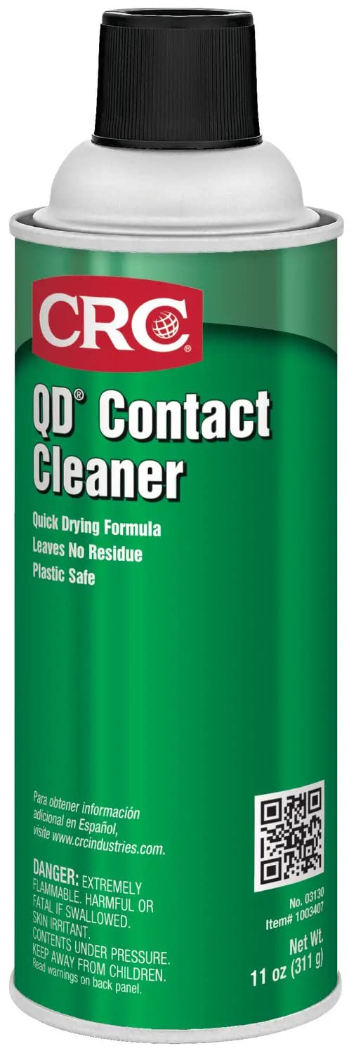 CRC QD Contact Cleaner 03130 - 11 oz Aerosol, Plastic-Safe Electronics Cleaner for Sensitive Equipment | Removes Oxidation & Improves Electrical Contacts | Ideal for Circuit Boards, Connectors & Automotive Electronics