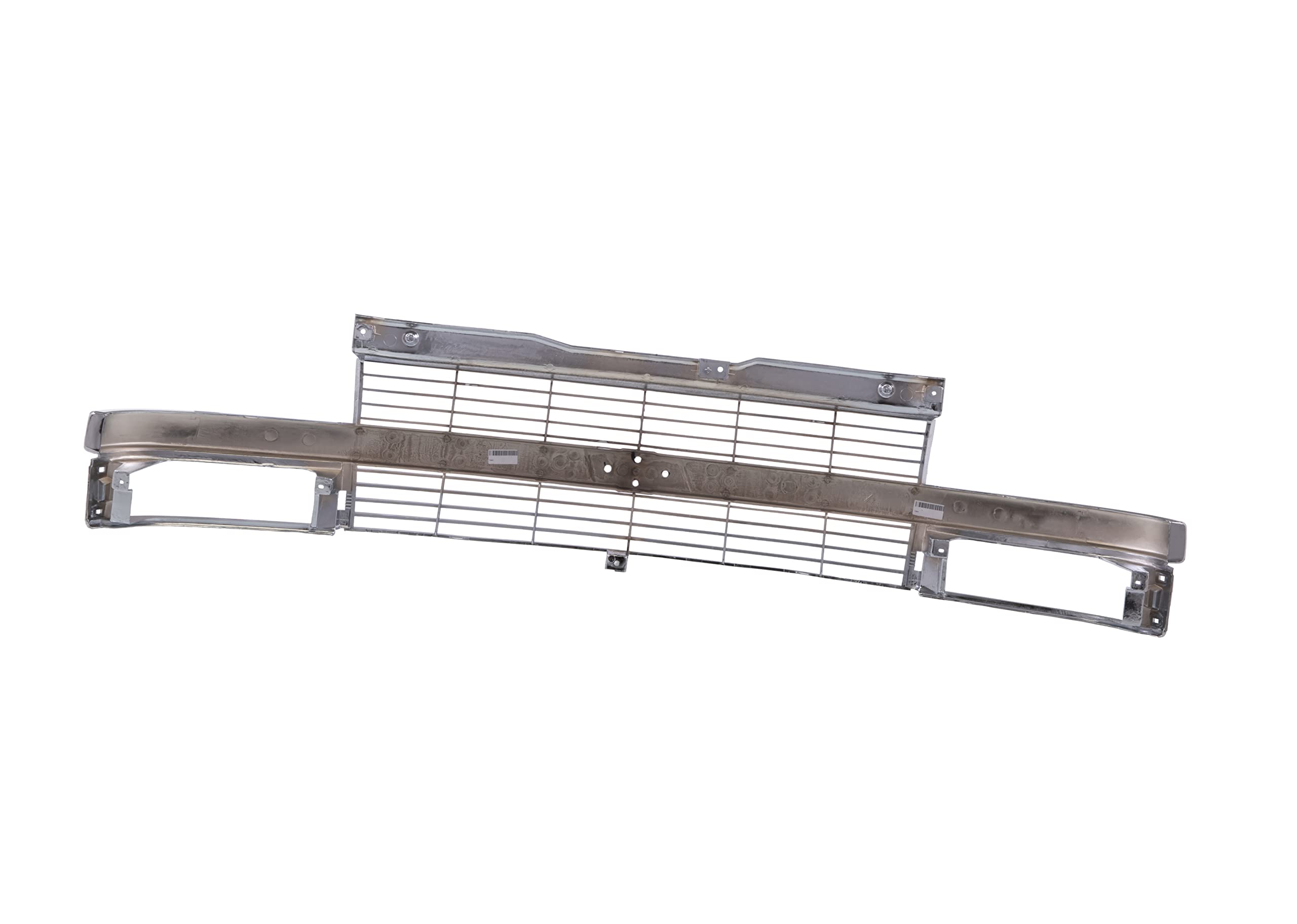 Chrome Center Bar Front Grille with Silver Gray Shell for 1995-2005 Chevy Astro Van | Replacement Part 15760162 GM1200371 | Perfect Fit for Restoration & Custom Upgrades