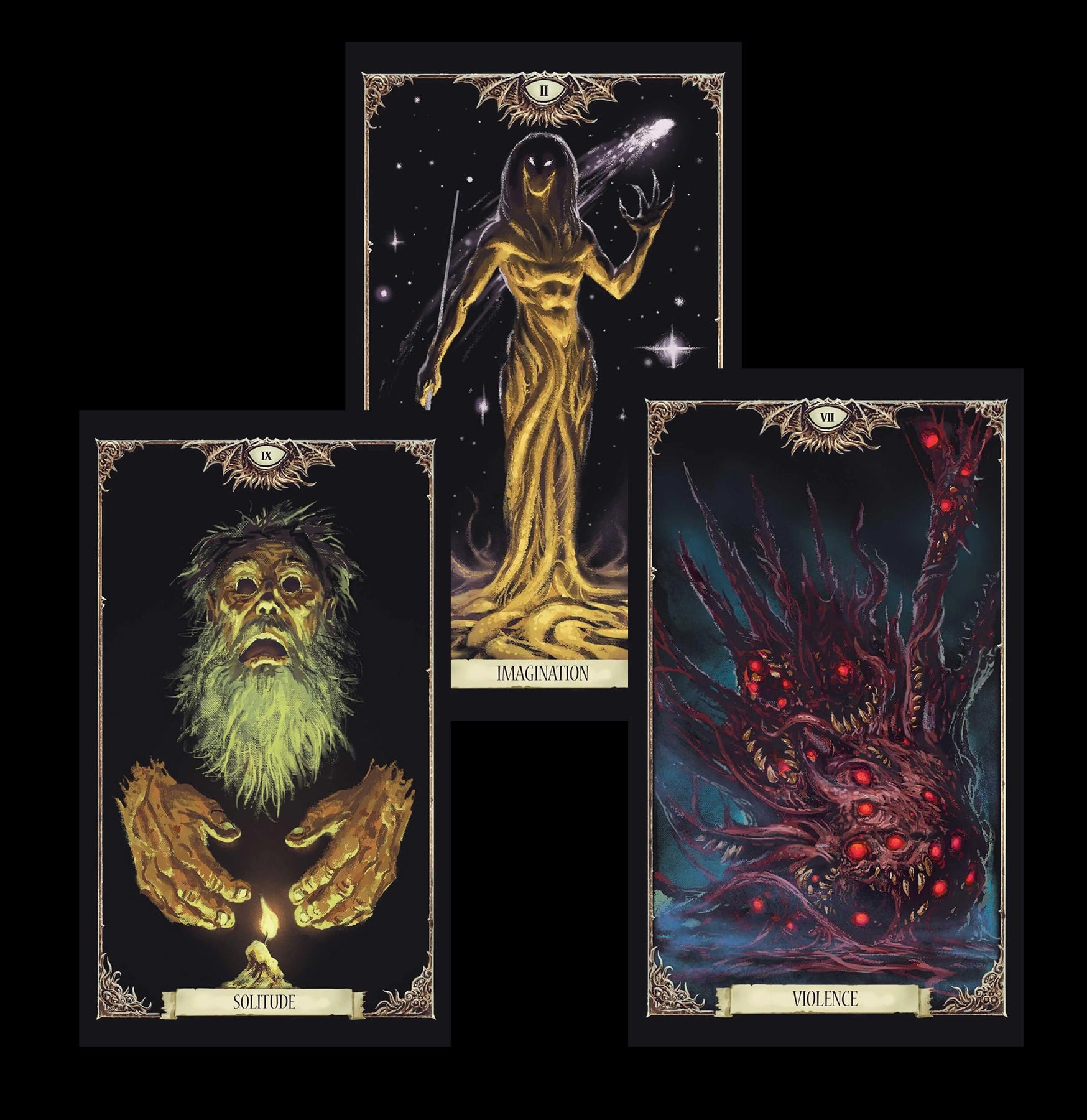 Necronomicon Tarot Deck - 78-Card Occult Divination Set with Guidebook | Perfect for Fortune Telling, Spiritual Guidance & Love Readings