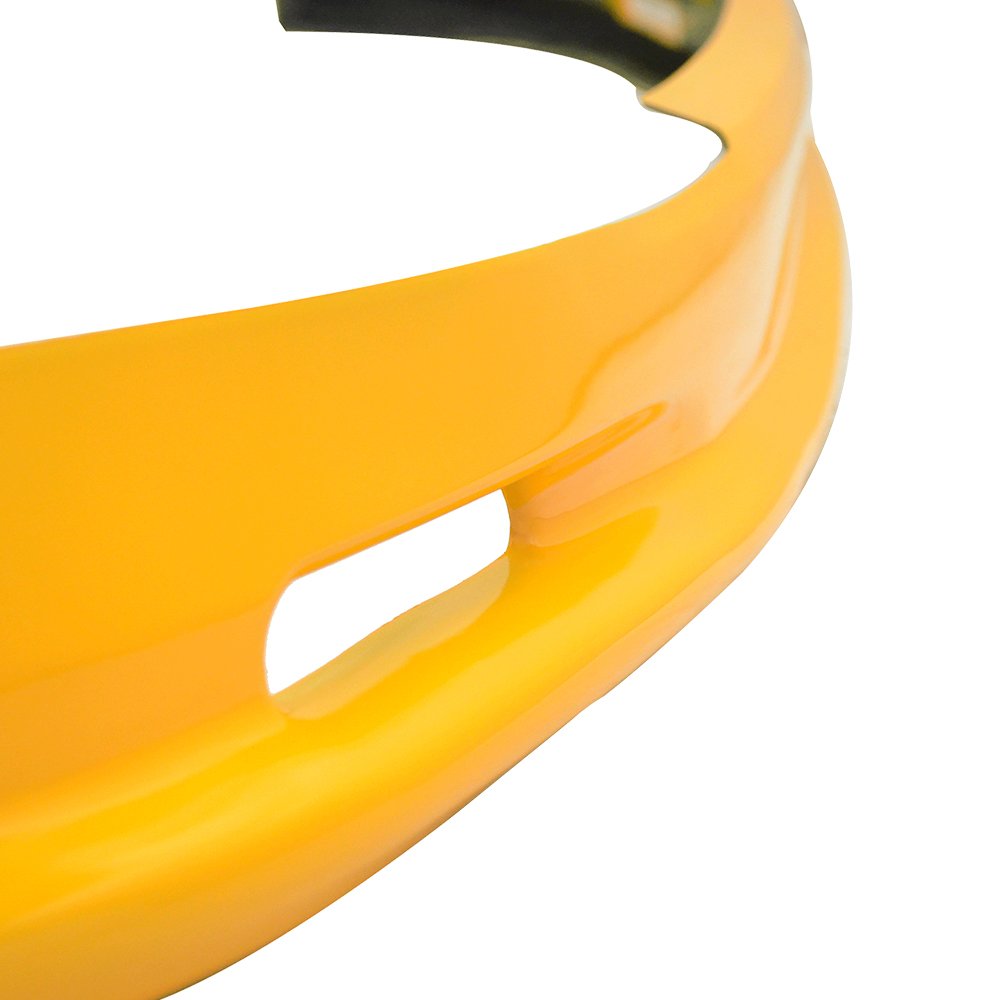 IKON MOTORSPORTS Pre-Painted Orange Front Bumper Lip Spoiler for 1999-2000 Honda Civic - Perfect for Car Enthusiasts & Street Racing Upgrades