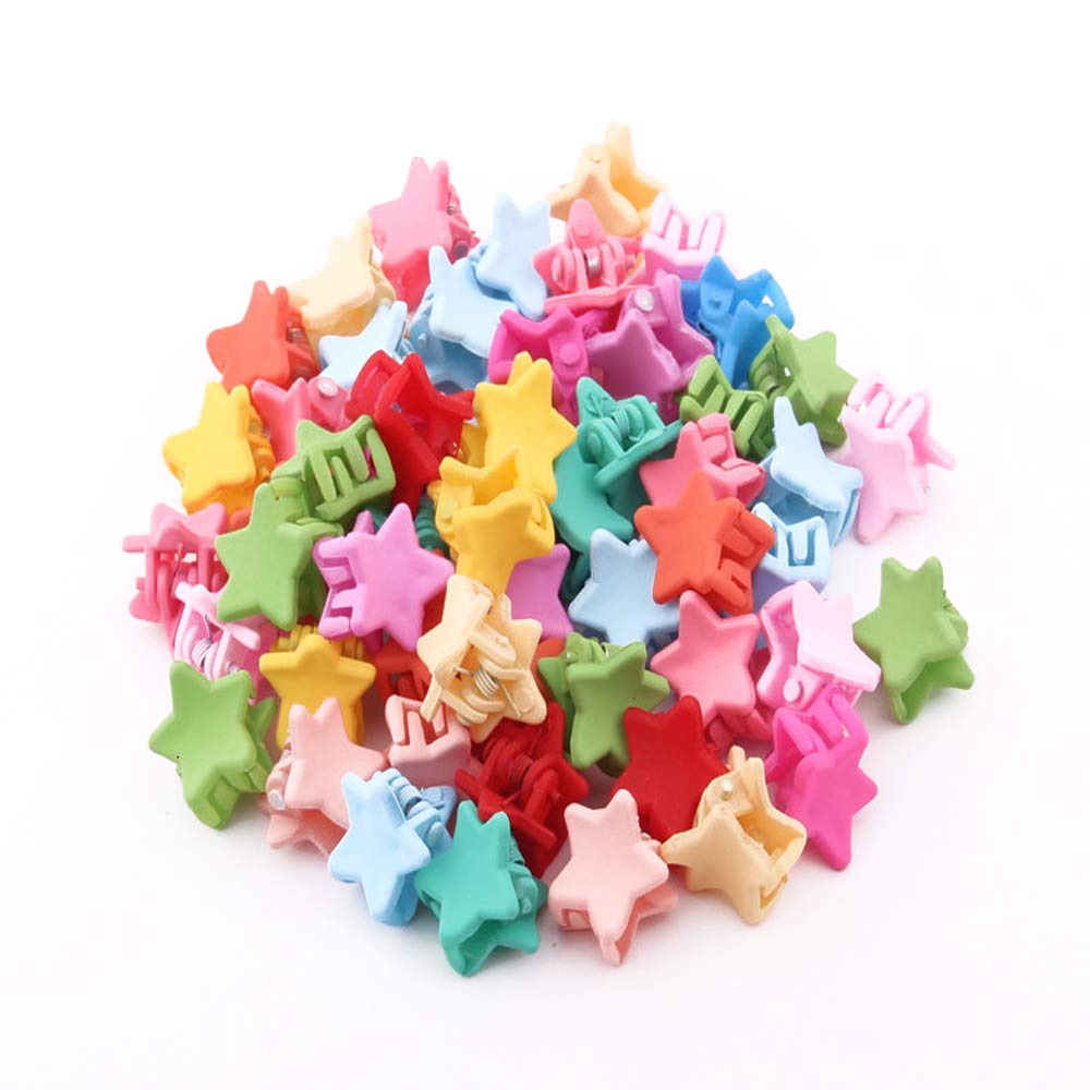 IKAAR 20-Piece Mini Colorful Star Hair Claw Clips Set - Cute Hair Accessories for Girls & Teens - Perfect for School, Parties & Everyday Styling