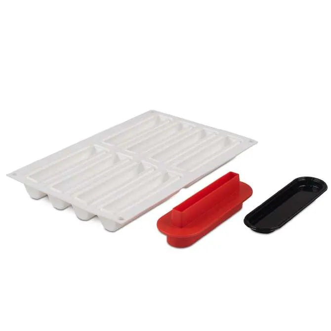 75mm Silicone Cylinder Mold - 8 Shapes with Cutter & Baking Trays for DIY Candles, Soaps, Resin Crafts & Chocolate Making