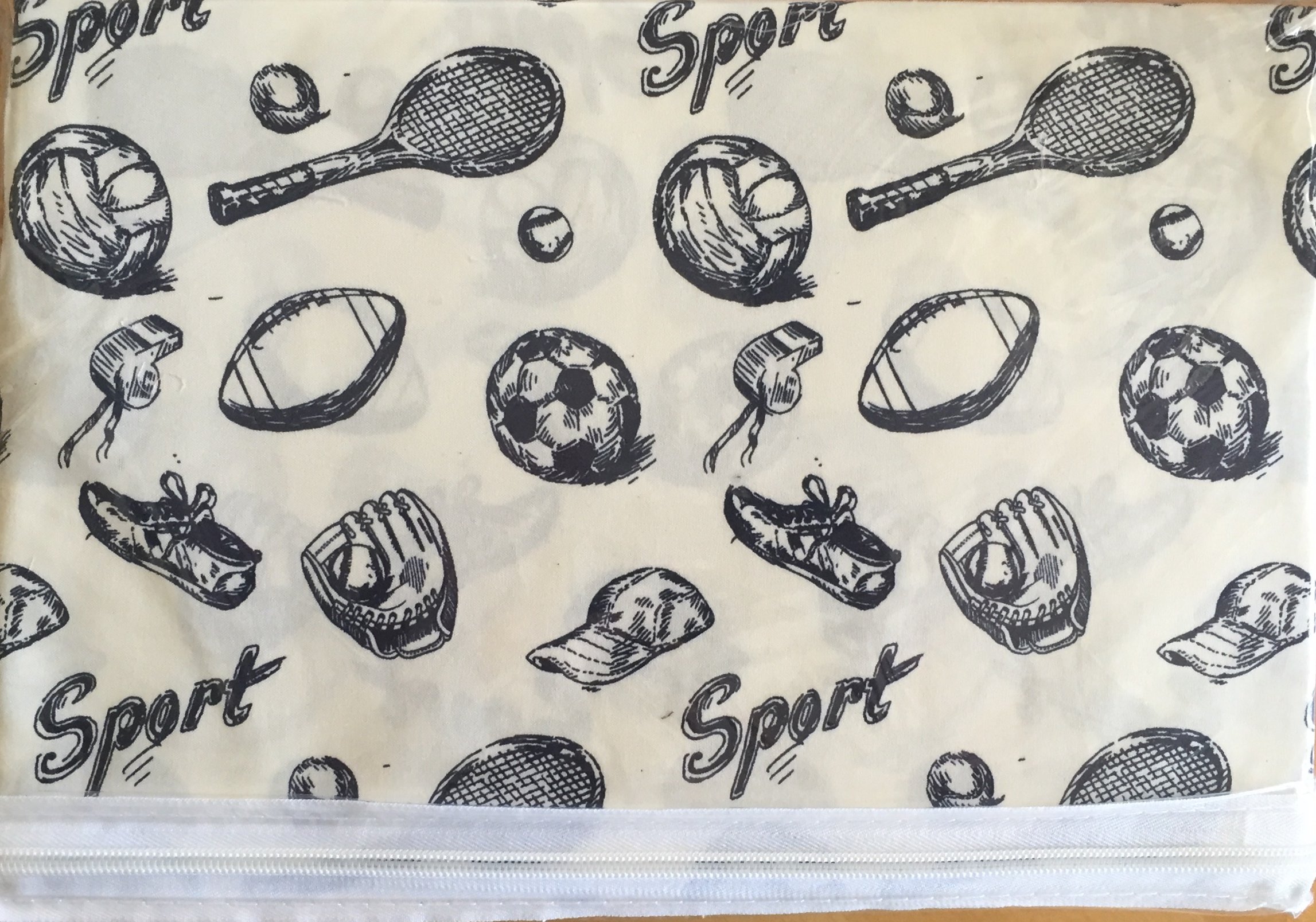 Josh Sports Fan Themed Luxury Twin Sheet Set - Soft 100% Cotton Bedding for Kids & Teens - Perfect for Game Nights, Dorm Rooms & Sports Themed Bedrooms