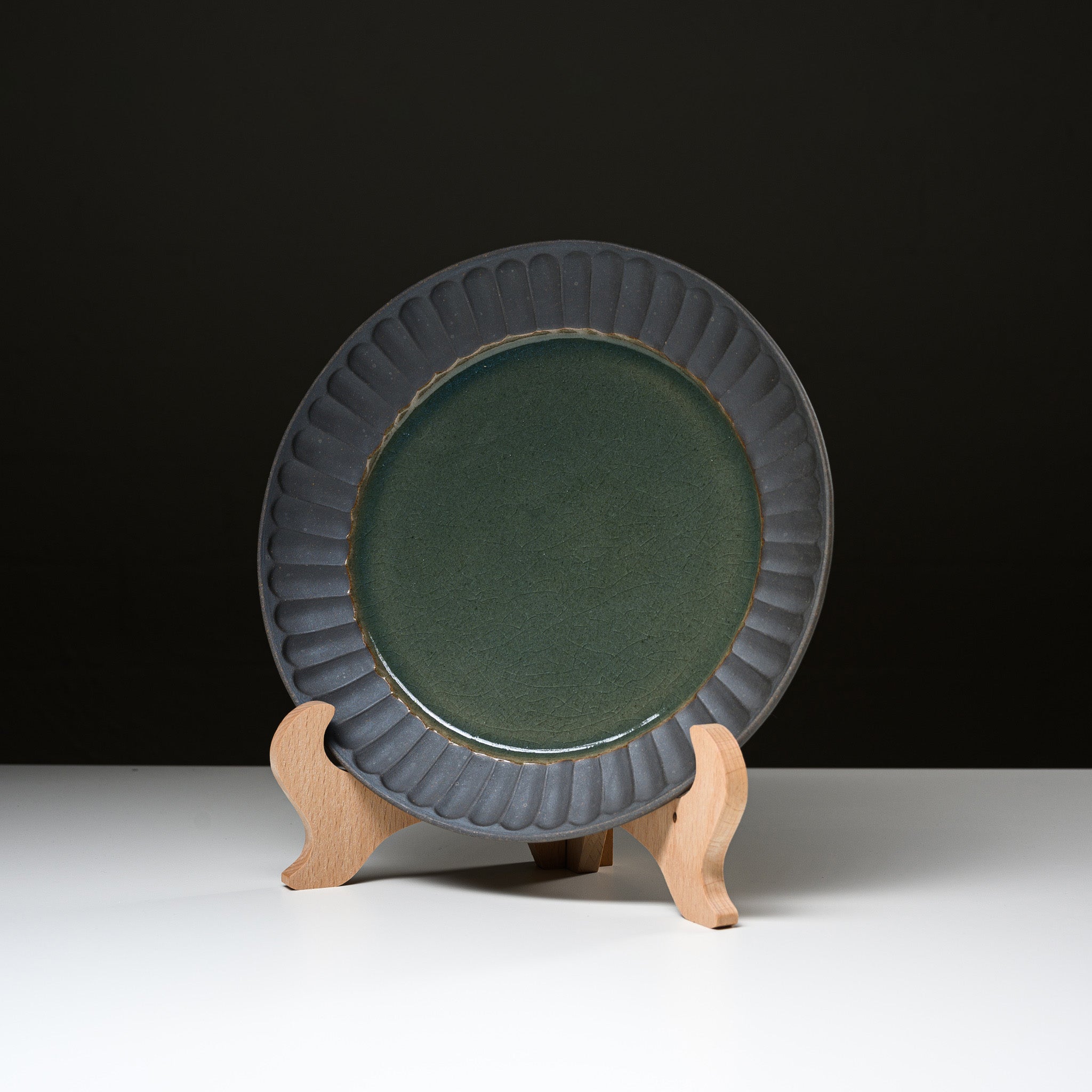 Wakasama Kiln Jade Curry Plate - 9.25 Inch Japanese Handmade Ceramic Dinnerware for Curry, Rice & Asian Cuisine - Elegant & Durable Stoneware Dish for Home Dining & Restaurant Use