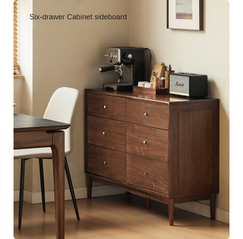 Solid Black Walnut & Oak Wood Drawer - Modern Porch Cabinet for Outdoor Storage & Entryway Organization | Perfect for Patio, Deck, and Garden Decor