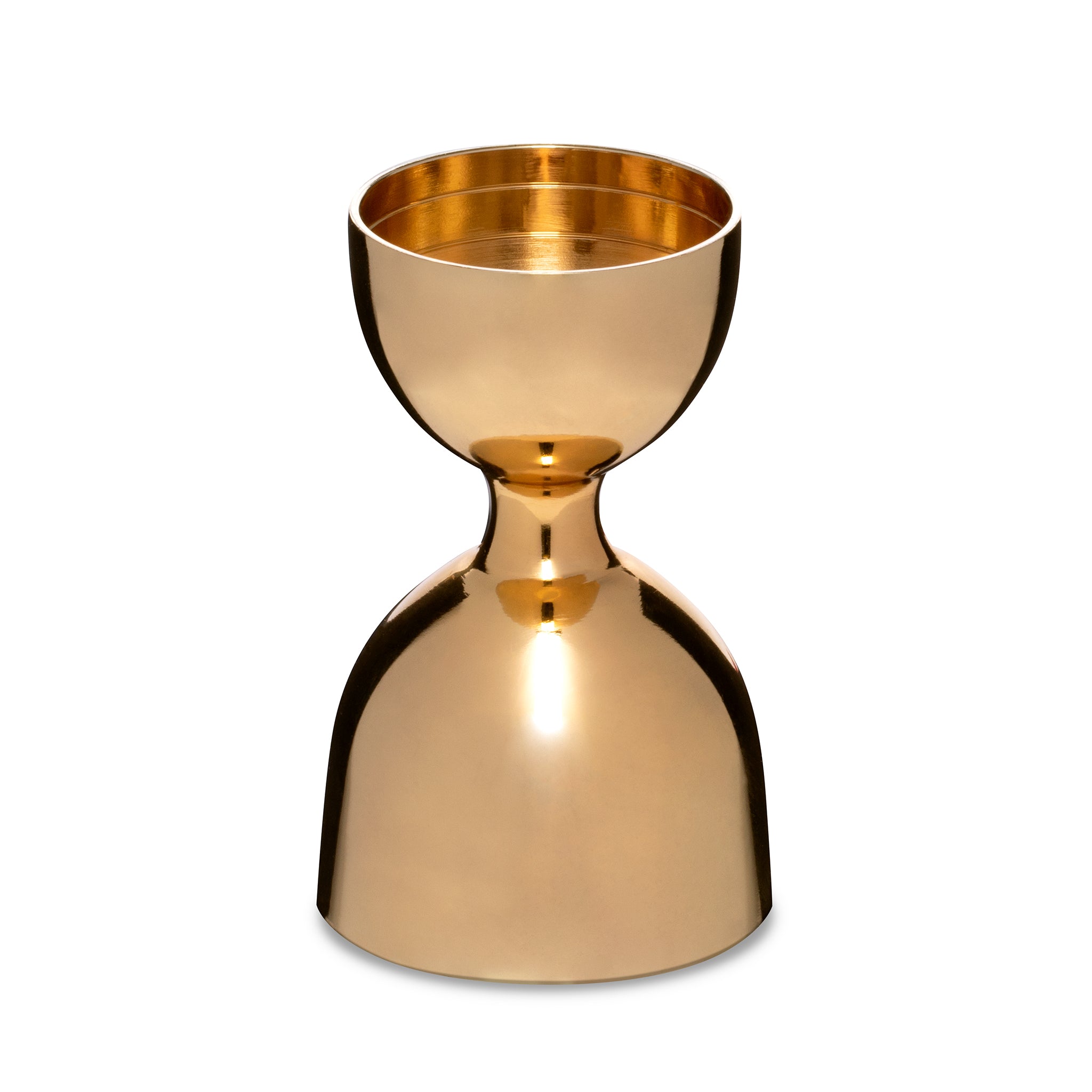 LEOPOLD® Gold Plated Jigger - 1oz & 2oz Dual Measuring Cocktail Tool for Bartenders & Home Mixologists | Perfect for Martinis, Old Fashioned & Craft Cocktails