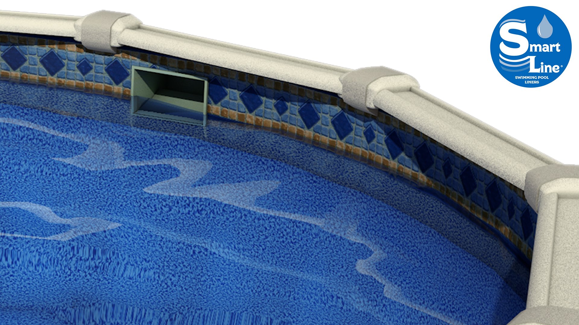 Premium 18-Foot Round Pool Liner for Above-Ground Pools | Smartline Laguna UniBead Design | 48-Inch Wall Height | 25-Gauge Heavy Duty Vinyl | Durable Swimming Pool Replacement Liner | Perfect for Backyard, Family Gatherings & Summer Fun