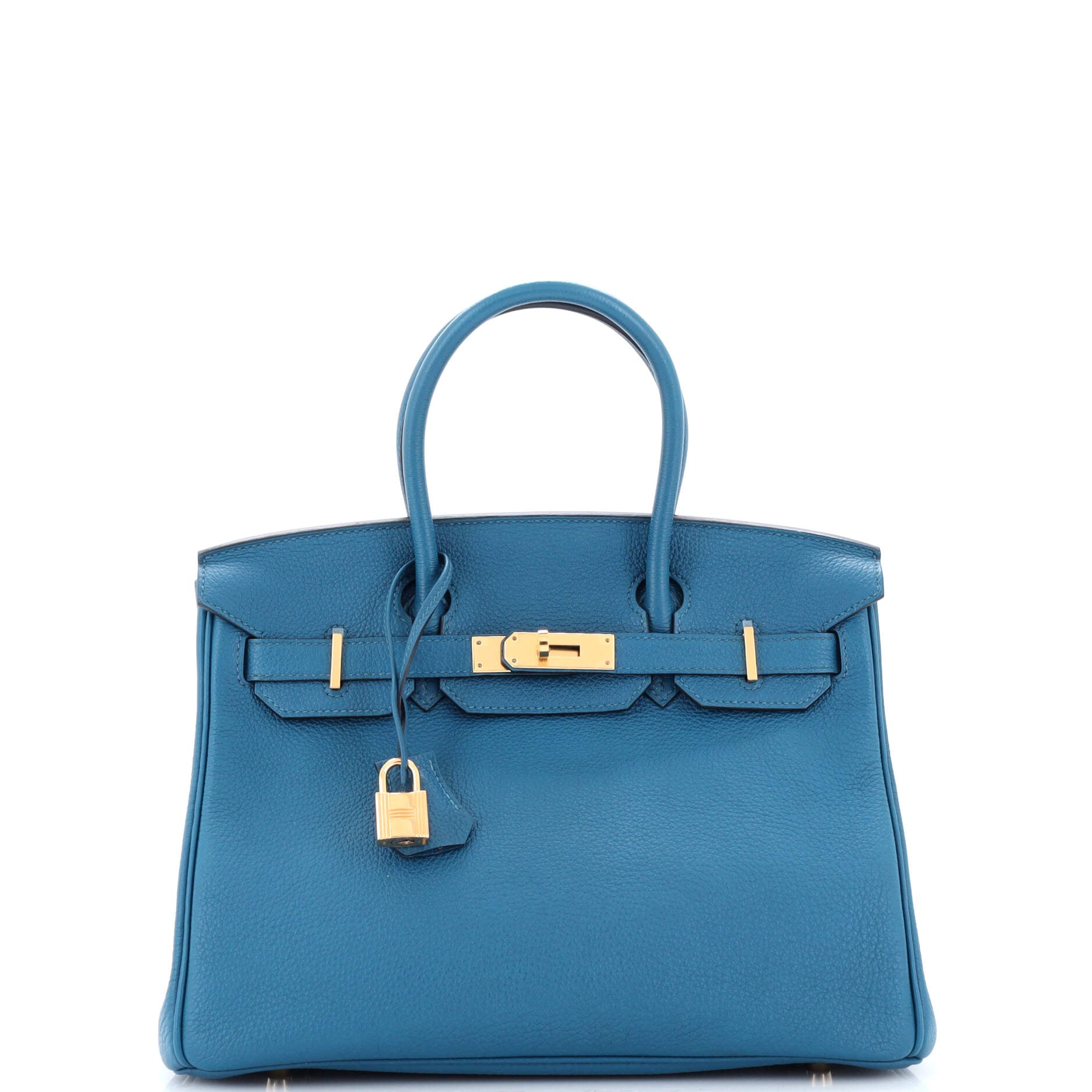 Luxury Birkin Handbag 30cm in Bleu De Galice Togo Leather with Gold Hardware - Perfect for Women's Fashion, Business Meetings & Special Occasions