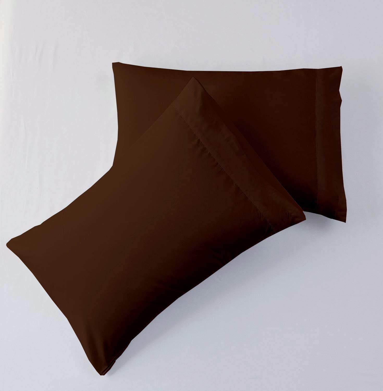 Premium 4-Piece Full Size Bed Sheet Set - 100% Long-Staple Cotton Blend, Chocolate Brown, Soft Sateen Weave with 15-Inch Deep Pocket for Ultimate Comfort - Perfect for Master Bedroom, Guest Room & Dormitory