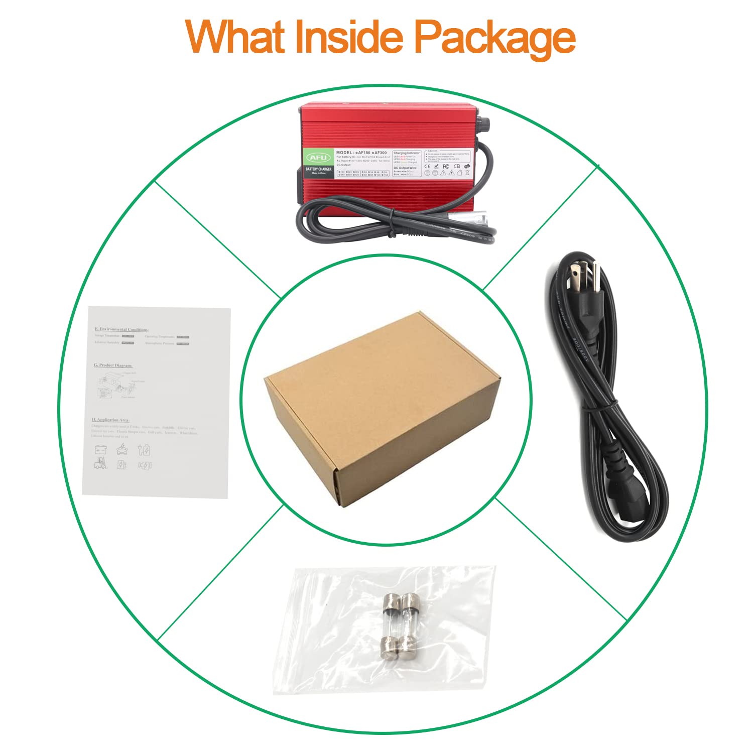 54.6V 5A 13S 48V Lithium Ion Battery Smart Charger with Red Aluminum Case & 3-Pin XLR Plug - Fast Charging for E-Bikes, Scooters, and Power Tools