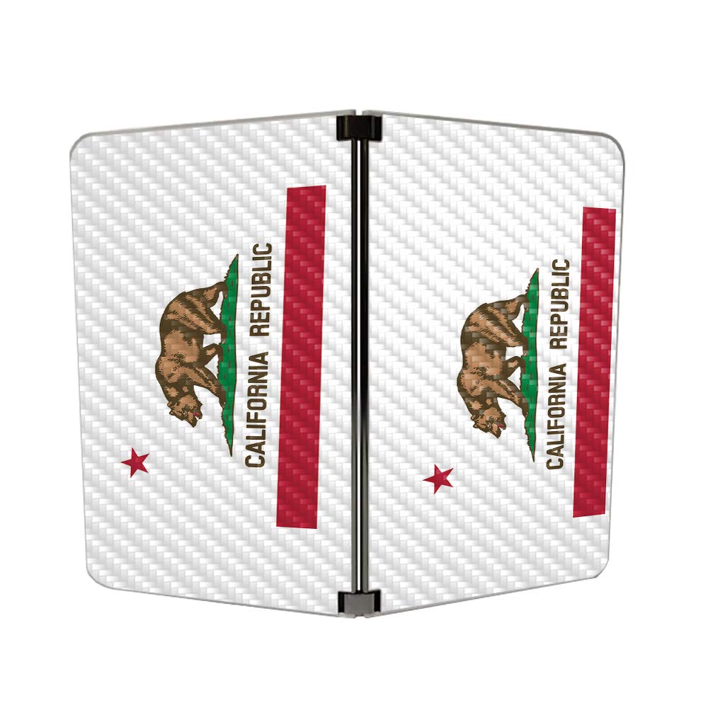 MIGHTY SKINS Carbon Fiber Skin for Microsoft Surface Duo - California Flag Design | Protective Durable Textured Cover | Easy to Apply | Made in USA | Perfect for Travel, Work & Everyday Use