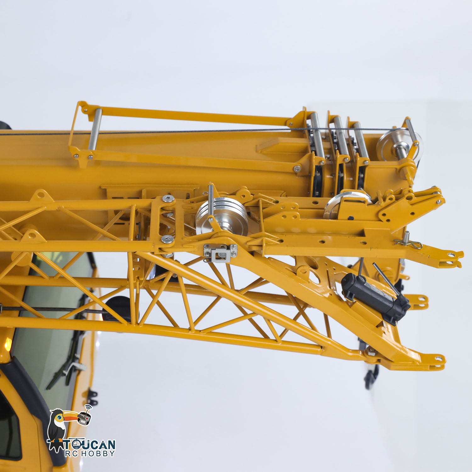 Eyewhale D1050 1/14 Scale Metal RC Hydraulic Mobile Crane Truck - 3 Axle All Terrain Radio Controlled Construction Vehicle with Hoist | Paladin PL18EV Model | Perfect for Construction Site Play, RC Hobbyists & Collectors