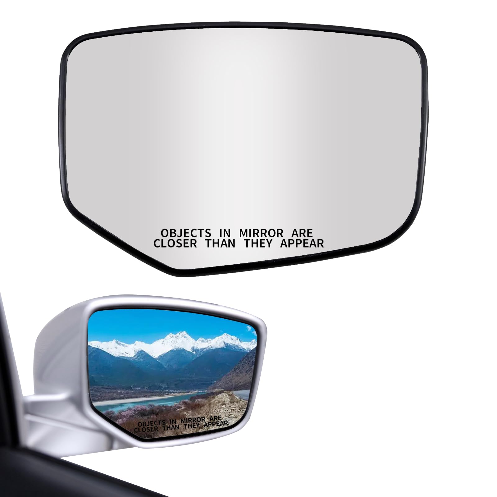 2008-2012 Honda Accord Passenger Side Heated Power Mirror Replacement - Right Side Rear View Mirror Glass Plate for Enhanced Visibility in Rain & Winter Driving
