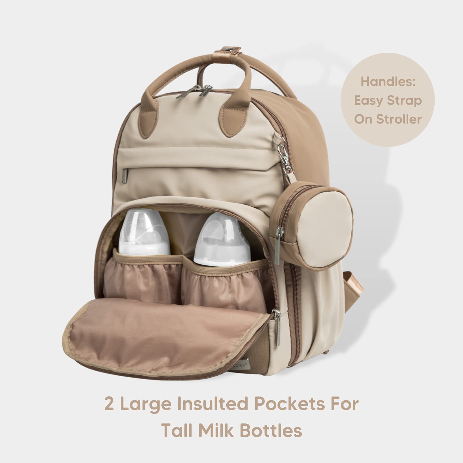 KeaBabies Diaper Backpack & Bandana Drool Bibs Set - Waterproof Baby Changing Bag with Super Absorbent Bibs for Newborns & Toddlers - Perfect for Daycare, Travel & On-the-Go Parents