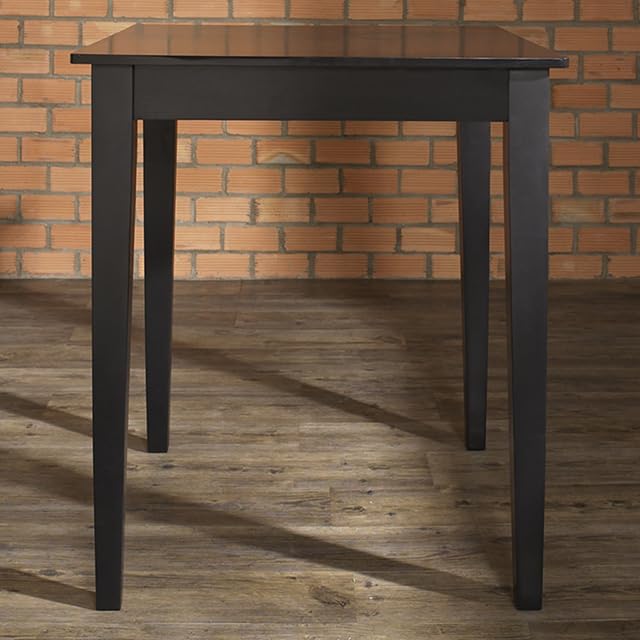 Crosley Black Wood Counter Height Pub Table - Bar & Dining Room Furniture for Kitchen, Patio, and Small Spaces