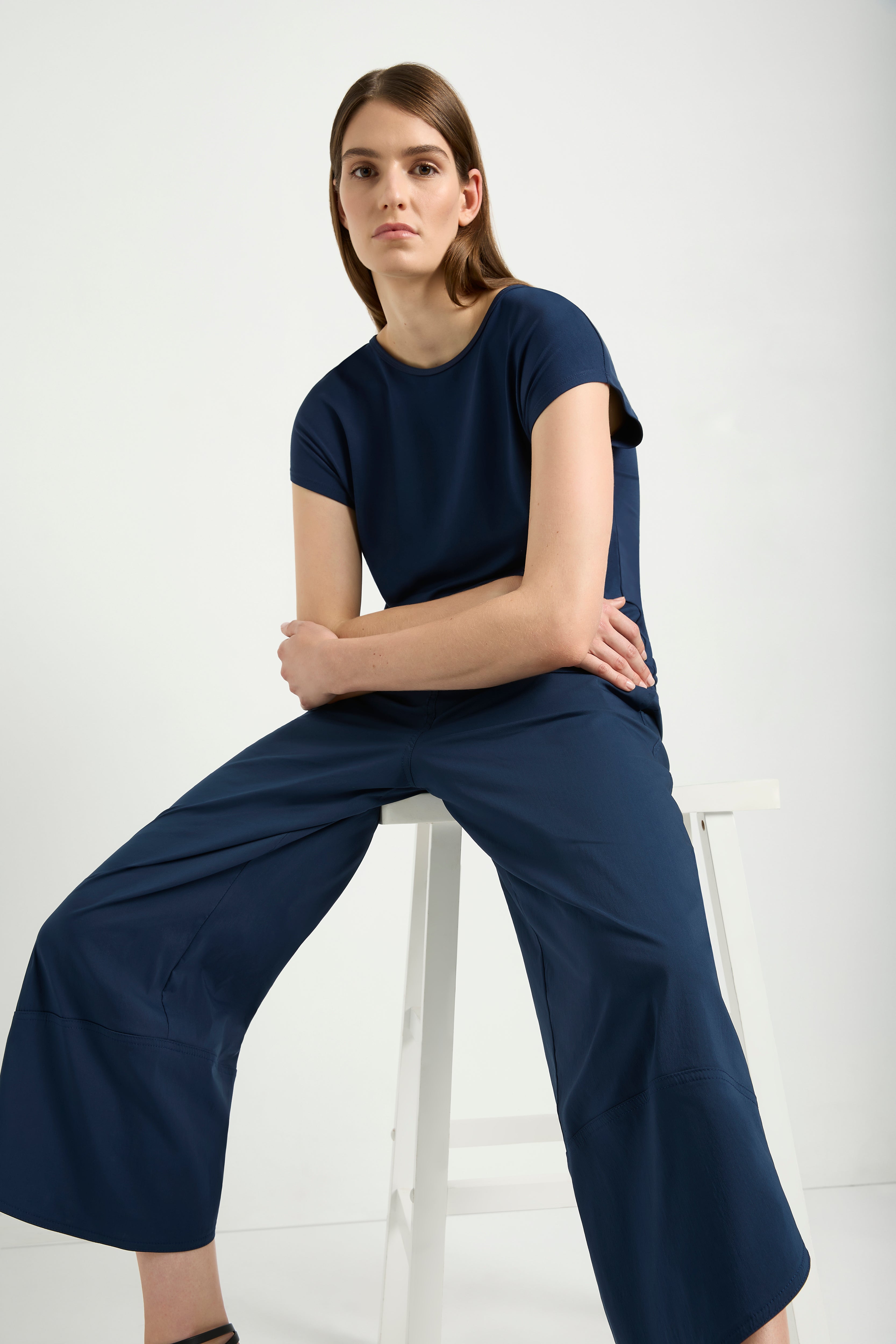 Mela Purdie Bevel Pant Microprene - High-Waist Slim Fit Work Pants for Women - Perfect for Office, Business Casual & Professional Workwear