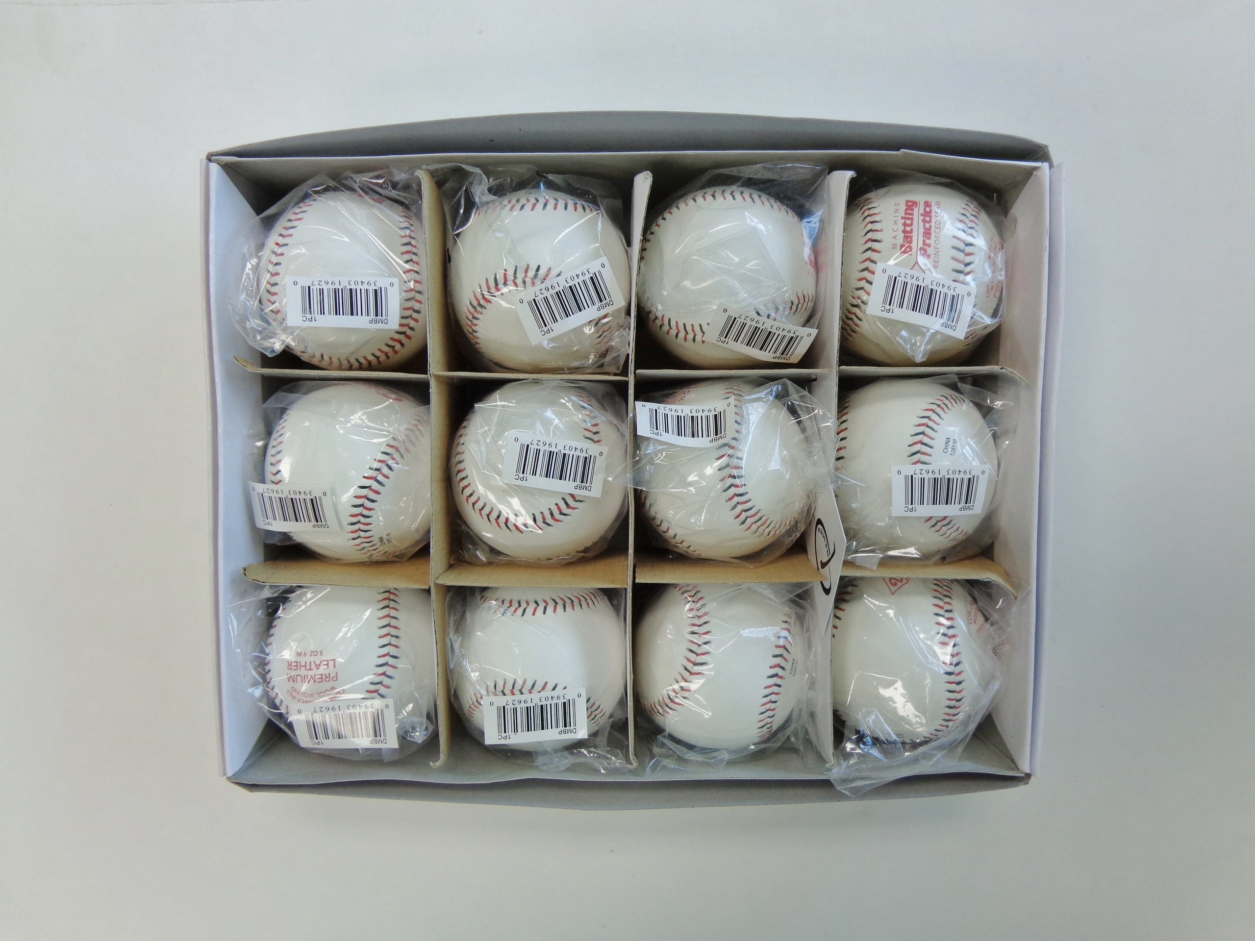 Premium Diamond DMBP Pitching Machine Practice Baseballs - 12 Pack for Baseball Training & Batting Practice | Perfect for Home, Field & Cage Training Sessions