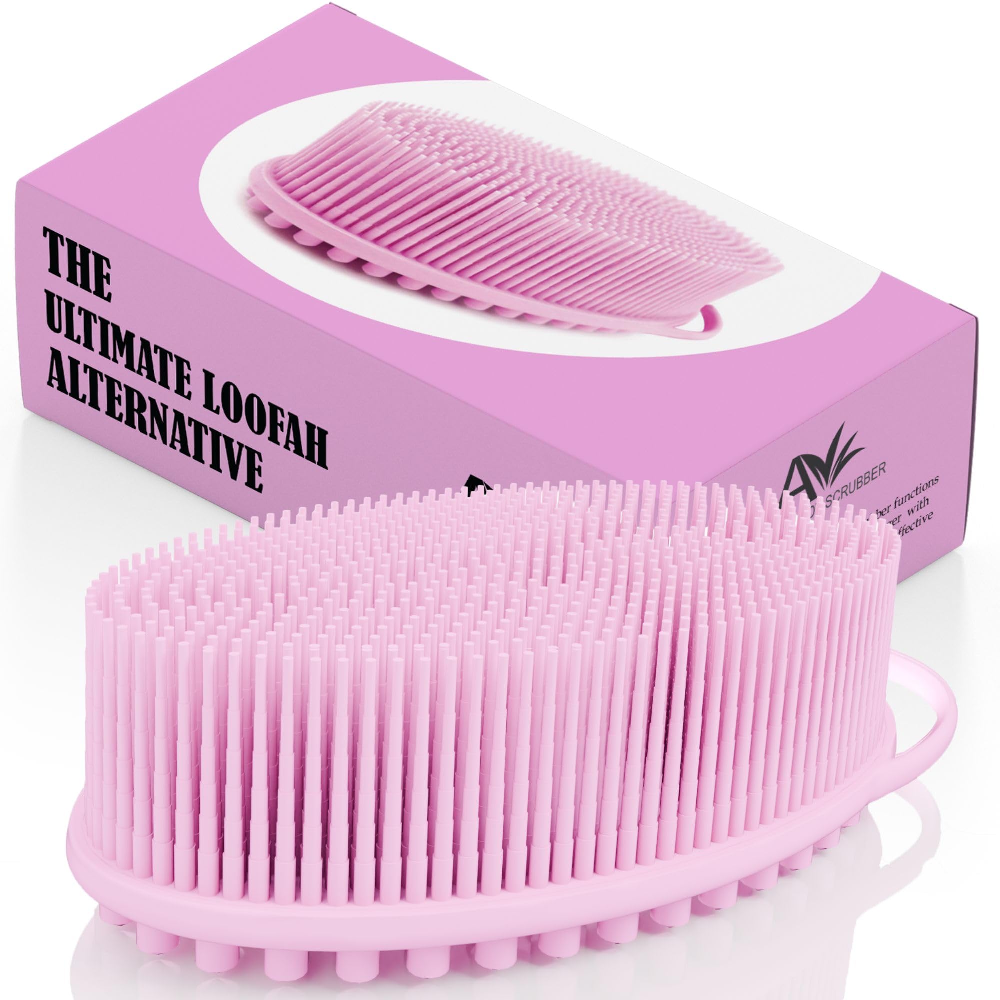 Avilana Silicone Body Scrubber – Dual-Sided Exfoliating Scrubber for Men & Women, Gentle Loofah Alternative, Easy-to-Clean Silicone Shower Scrubber for Smooth Skin – Perfect for Shower, Bath & Spa Days