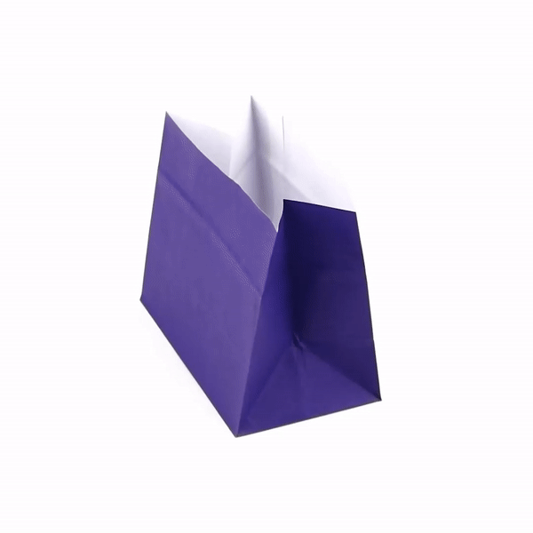 Purple Paper Snack Bags - 4.25 x 2.5 x 3.75 Inches Large Size - 100 Count Box - Perfect for Parties, Picnics & School Lunches
