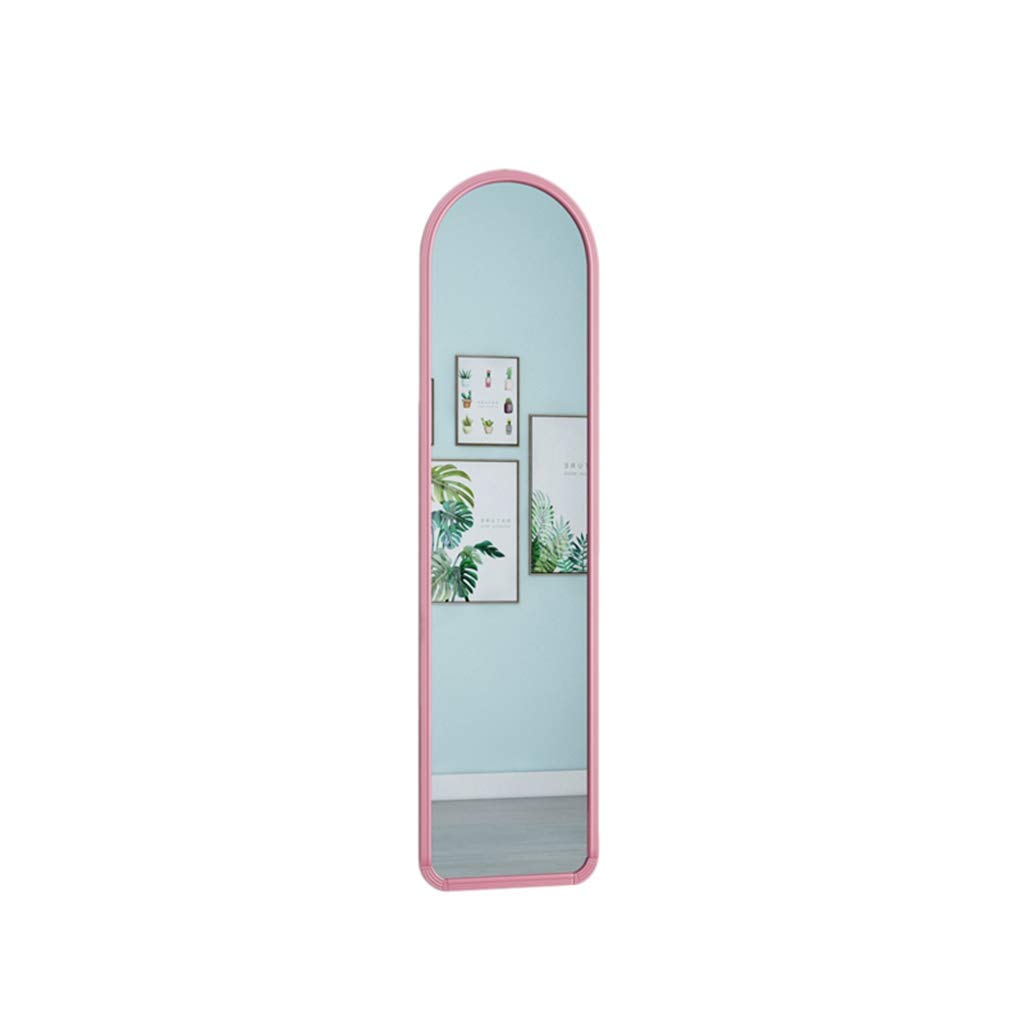 Compact Wall-Mounted Mirror with Metal Frame - Pink/White/Black Large Decorative Mirror for Bathroom, Hotel, Cafe & Vanity | Perfect for Makeup, Home Decor & Commercial Spaces