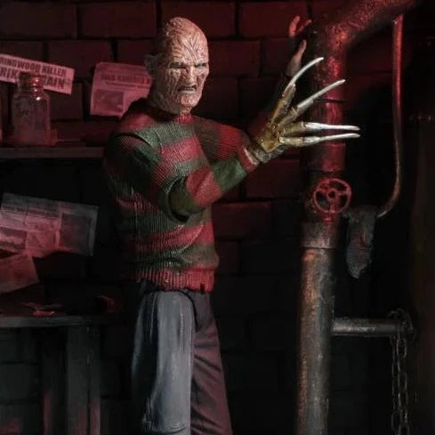 Ultimate Freddy Krueger Action Figure - A Nightmare on Elm Street Part 2 Collectible | Horror Movie Merchandise for Display & Halloween Decor