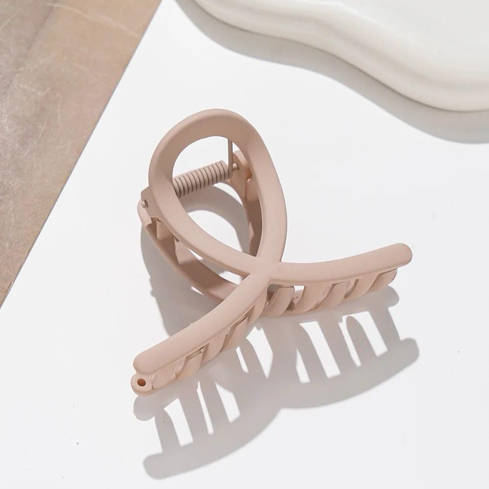 Radhya Matte Claw Hair Clips for Women & Girls - 2 Pack Infinity Shape Hair Clutchers | Valentine's Day Gift for Her | Perfect for School, Work, and Everyday Hairstyles