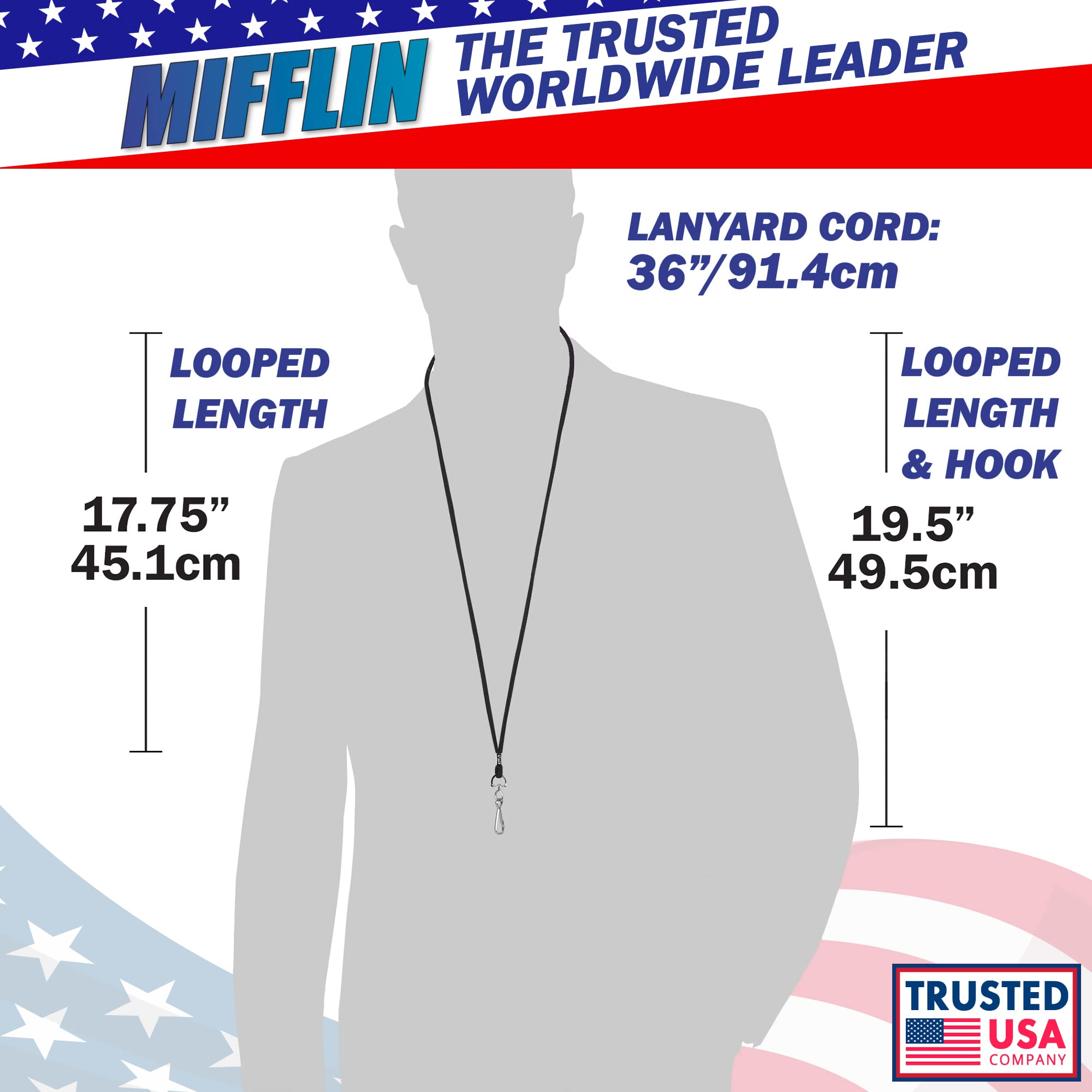 MIFFLIN Bulk Lanyards 36