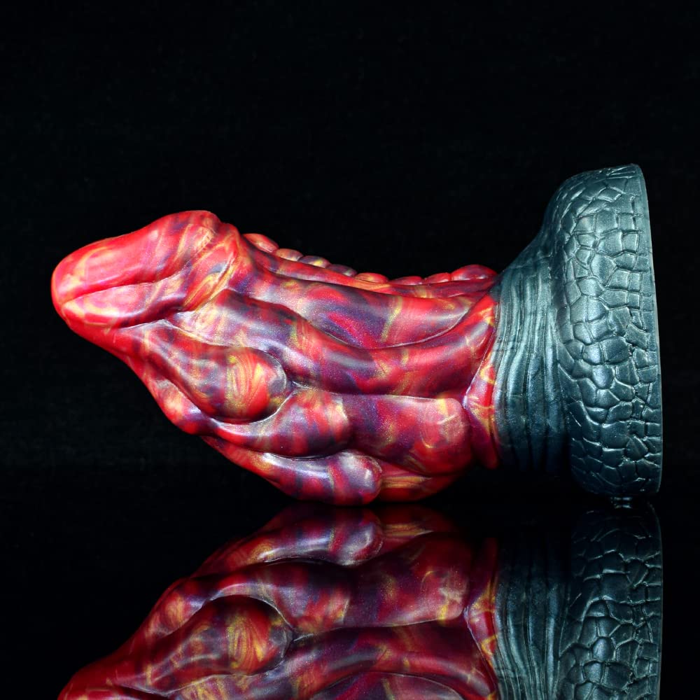 Premium Liquid Silicone Alien/Fido Dildo with Strong Suction Cup - Realistic Adult Sex Toy for Solo Play & Couples Fantasy - Waterproof, Body-Safe & Easy Clean - Perfect for BDSM, Roleplay & Sensory Exploration