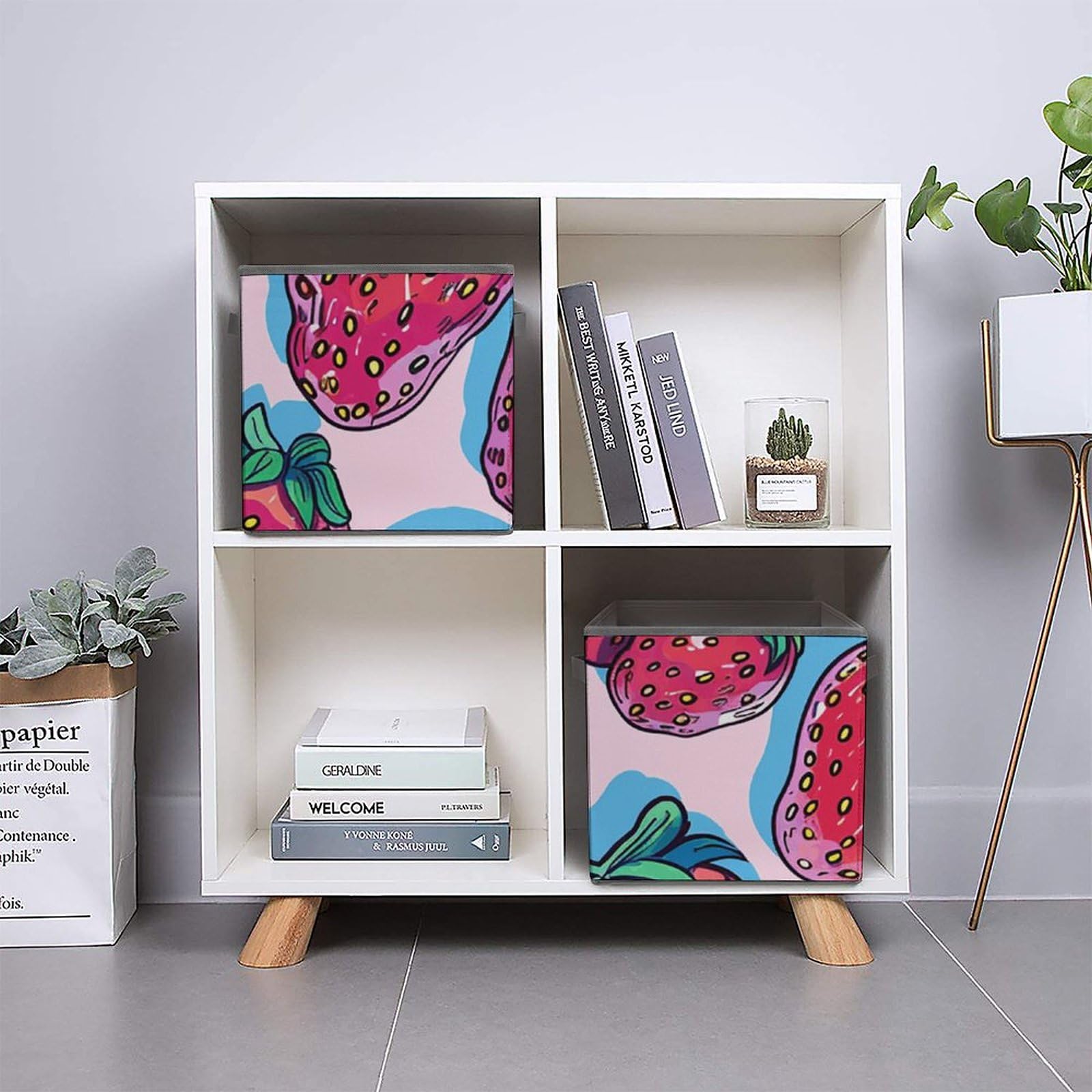 Collapsible Strawberry Storage Bins with Handles - Organize Home & Office