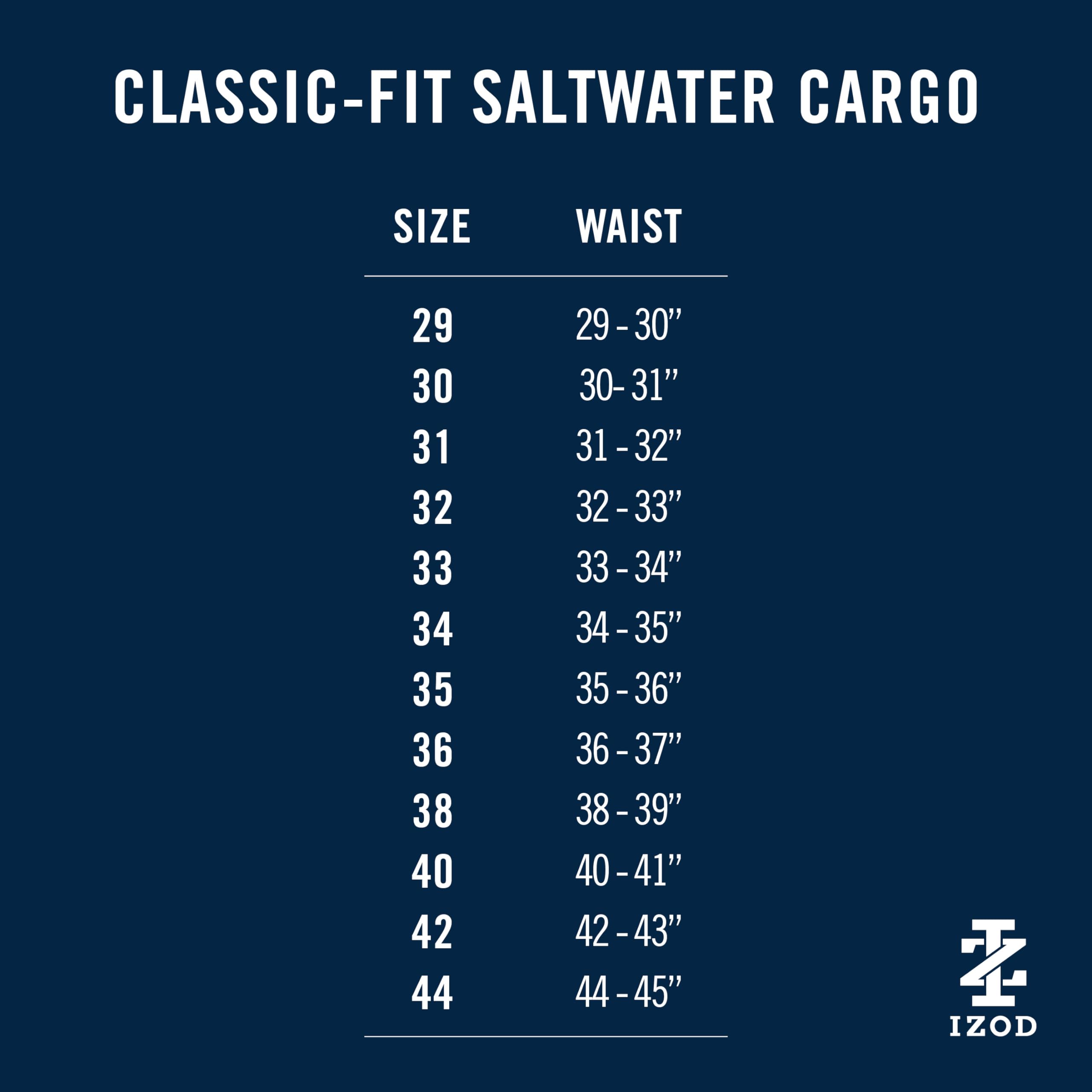 IZOD Men's Golf Swing Flex Stretch Cargo Shorts - Comfortable Stretch Fabric for Golf & Casual Wear - Perfect for Golfing, Outdoor Activities & Summer Vacations