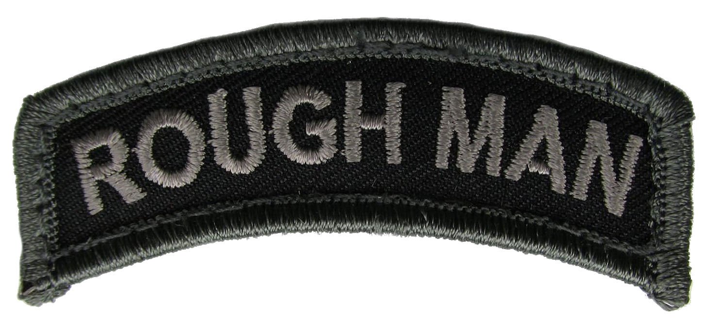 Tactical SWAT Black Rough Man Tab Patch - Military Style Embroidered Badge for Uniforms, Jackets & Backpacks - Perfect for Law Enforcement, Airsoft & Outdoor Enthusiasts