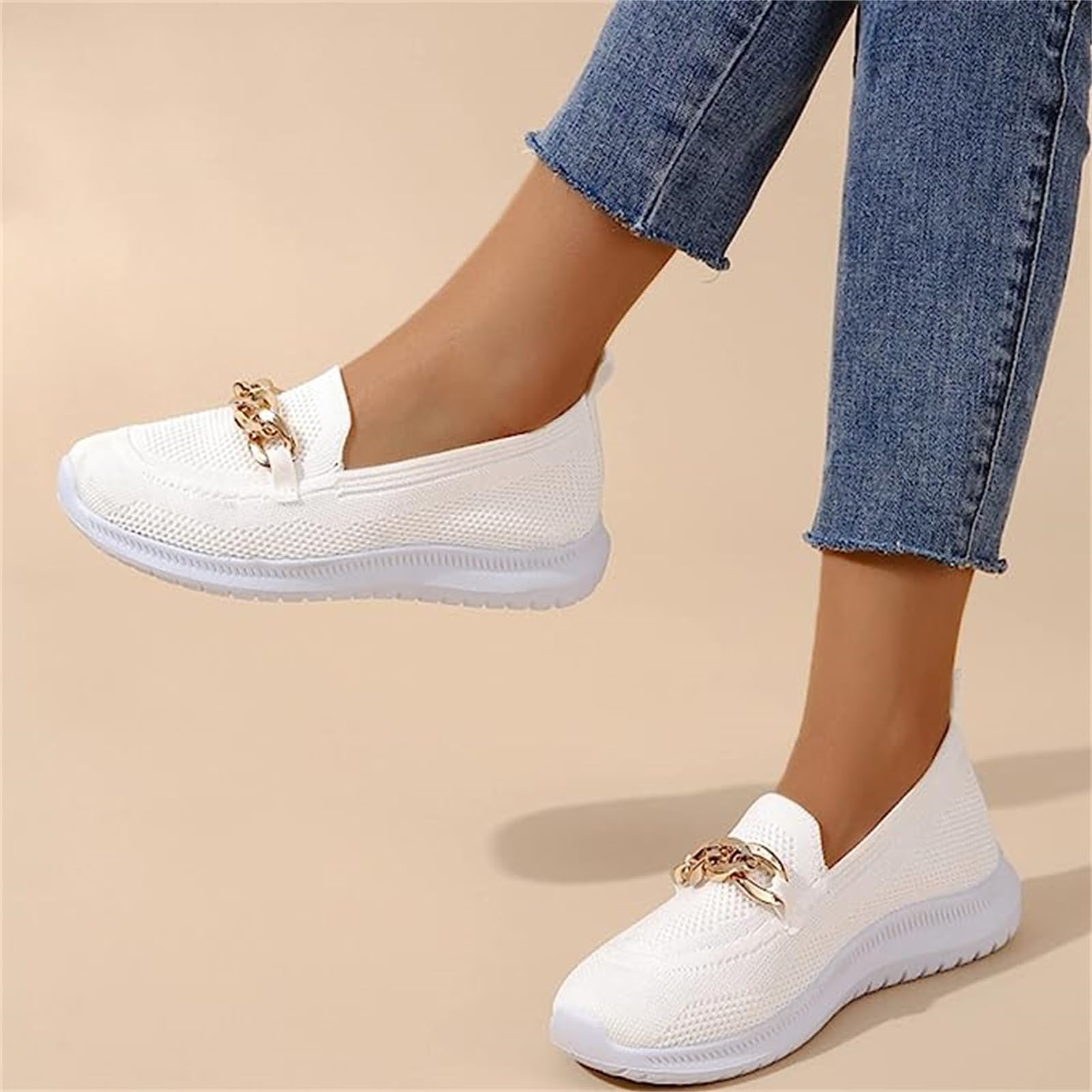 Ladmiple Women's Slip-On Walking Shoes - Breathable Lightweight Mesh Sneakers for Gym, Running & Workout - Non-Slip Comfortable Shoes for Women | Perfect for Walking, Jogging, and Daily Wear