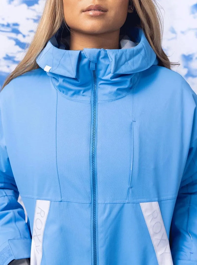 Roxy Chloe Kim Celeste Snow Jacket - Women's Waterproof Winter Coat for Skiing & Snowboarding | Warm Insulated Outerwear for Cold Weather Adventures