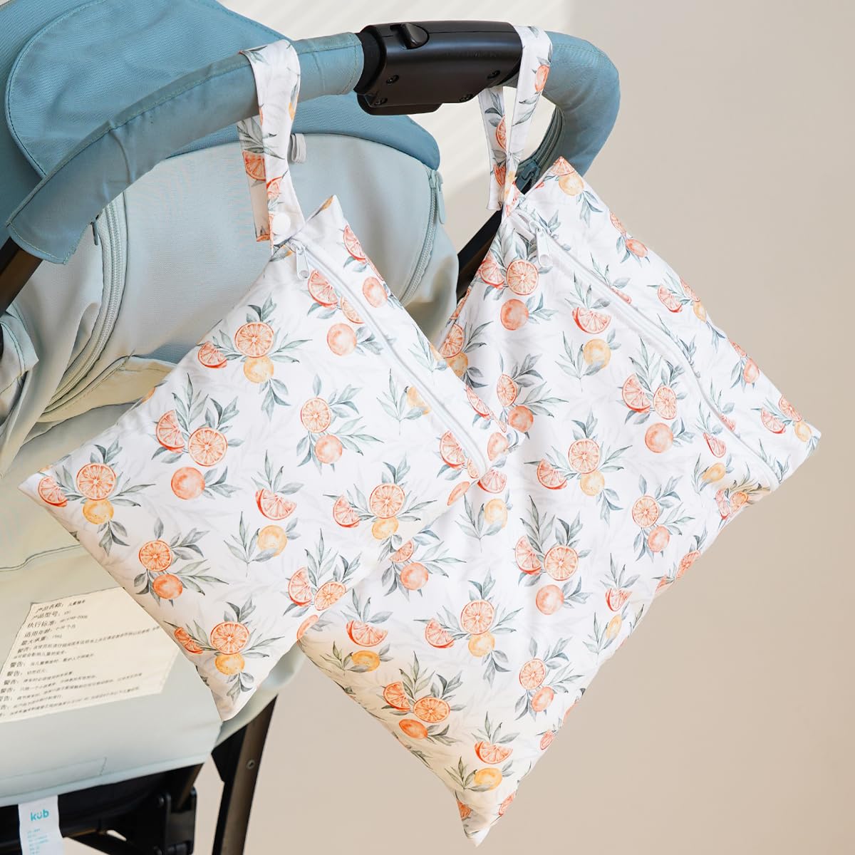 2 Pack Waterproof Wet Bags - Reusable Zippered Storage for Baby Diapers, Breast Pump Parts & Swimwear | Ideal for Travel, Beach, Pool & Gym | Keeps Wet Clothes & Essentials Dry (Set of 2 Sizes)