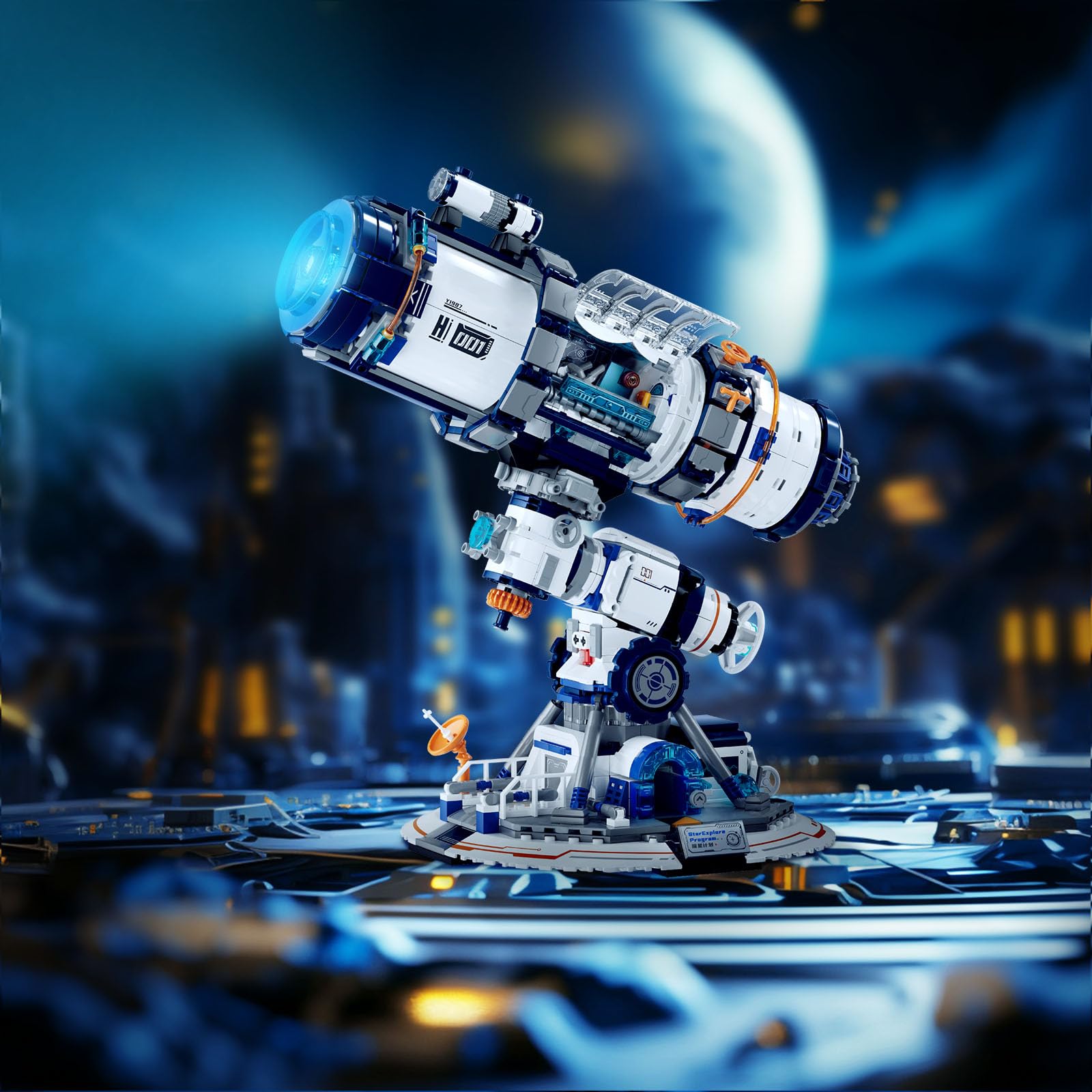 JMBricklayer 70009 Space Telescope Building Kit for Adults & Teens - 995PCS STEM Educational Model with LED Lights - Cool Astronomy Gift for Space Lovers & Kids Ages 8+ - Perfect for Home Decor, Science Projects & Space Exploration Enthusiasts